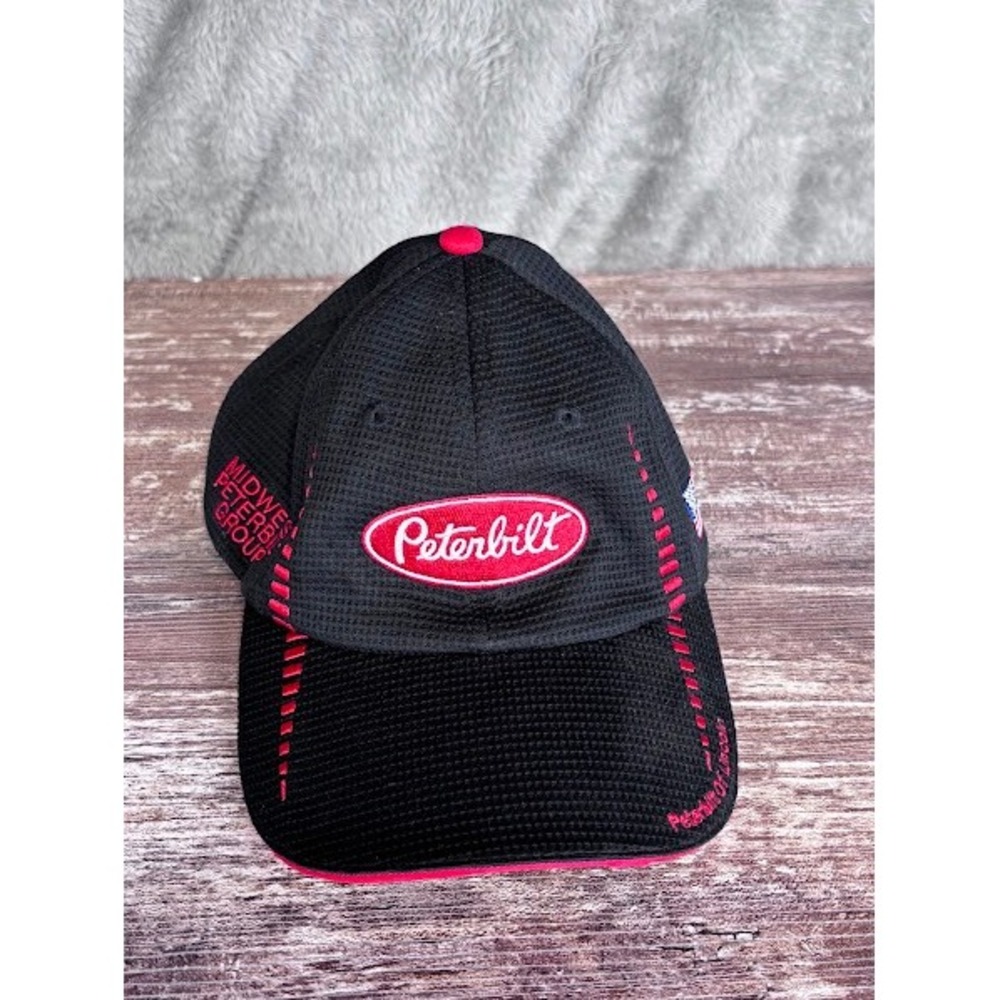 Peterbilt Black Hat Trucker Cap Midwest Peterbilt Group Adjustable‎
